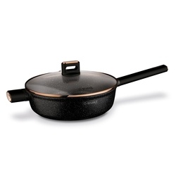 Patelnia głęboka na indukcję z pokrywką Starke Pro Starlet Black 28 x 8 cm