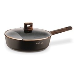 Patelnia głęboka na indukcję z pokrywką Starke Pro Starlet Brown 28 x 8 cm