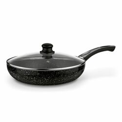 Patelnia marmurkowa non-stick z pokrywką głęboka Tadar Marmara 28 cm