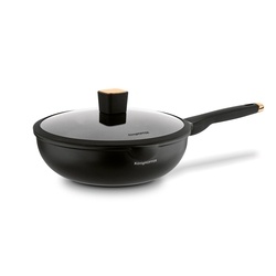 Patelnia WOK na indukcję z pokrywką Konighoffer Black Rose 30 cm