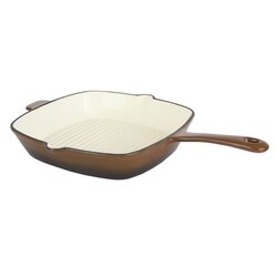 Patelnia żeliwna KonigHOFFER 26 cm kwadratowa, brązowa