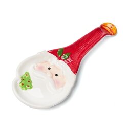 Podstawka pod łyżkę ceramiczna bożonarodzeniowa Tadar Mikołaj 25,5x10,5x3 cm