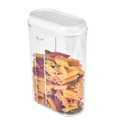 Pojemnik na żywność i produkty sypkie Plastic Forte Totem 1,5 l biały