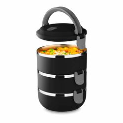 Pojemnik obiadowy 3-warstwowy Tadar 1,2 l czarny