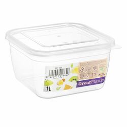 Pojemnik plastikowy na żywność Great Plastic Aral 1 l kwadratowy
