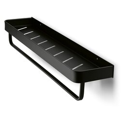 P&oacute;łka ścienna do łazienki z wieszakiem na ręczniki Konighoffer 61 x 12,5 x 10 cm czarna