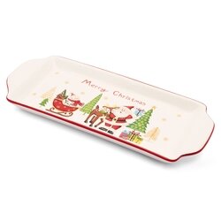 Półmisek ceramiczny prostokąt bożonarodzeniowy Tadar Christmas 34,5x14,3x3,2 cm
