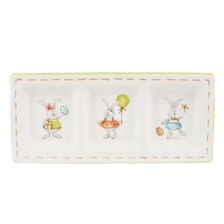 Półmisek prostokątny trójdzielny Tadar Bunny 31 x 13,7 cm edycja limitowana