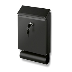 Skrzynka na listy z tubą Tadar 32,5 x 18,5 x 5,5 cm ciemnoszara