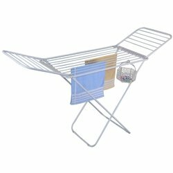 Suszarka balkonowa z koszykiem na klamerki Tadar Emma 55 x 175 x 110 cm biało-szara