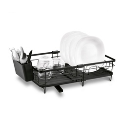 Suszarka do naczyń z ociekaczem i tacą Konighoffer 53 x 30 x 15,5 cm czarna