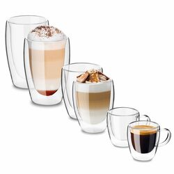 Szklanki termiczne do kawy Tadar Sublime Barista 80 ml 200 ml 350 ml 6 szt.