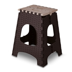 Taboret składany duży Miss Collection Jerry 32 x 36 x 44,5 cm brązowy