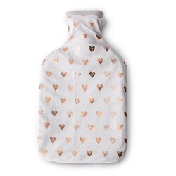 Termofor gumowy i pokrowiec Tadar Złote Serduszka 1,5 l 33 x 20 cm