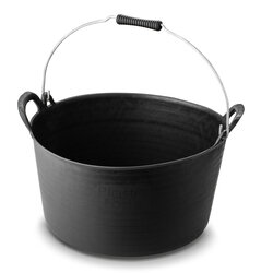 Wiadro elastyczne gospodarcze z metalową rączką Plastic Forte 26 l czarne