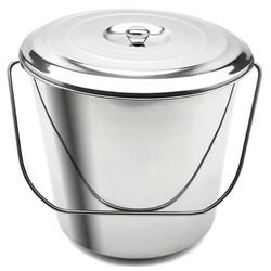 Wiadro metalowe nierdzewne z pokrywką Tadar 15 l