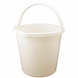 Wiadro plastikowe z wylewką Branq 10 l kremowe