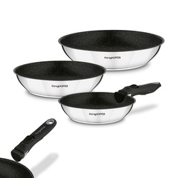 Zestaw 3 patelni z odpinaną rączką Konighoffer Colate 20 cm 24 cm 28 cm