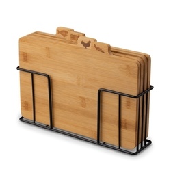 Zestaw 4 desek do krojenia ze stojakiem Konighoffer Cedar 29 x 21 x 7 cm