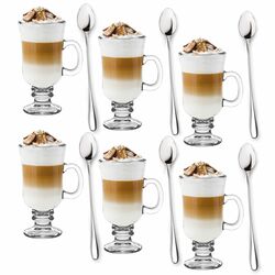 Zestaw 6 szklanek Tadar Irish 240 ml i 6 łyżeczek koktajlowych