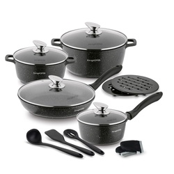 Zestaw garnk&oacute;w Konighoffer Pollo 8 element&oacute;w 3 przybory 2 nakładki i 2 podkładki