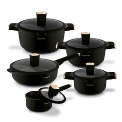 Zestaw garnk&oacute;w na indukcję Konighoffer Black Rose 10 element&oacute;w