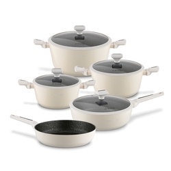 Zestaw garnk&oacute;w na indukcję non-stick Starke Pro Brule 9 element&oacute;w