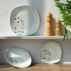 Zestaw kwadratowych talerzy porcelanowych Tadar Fiorello 18 elementów
