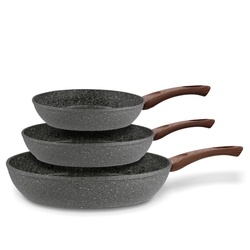 Zestaw trzech patelni granitowych Konighoffer Geos 22 cm 26 cm 30 cm