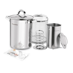 Zestaw wędliniarski Konighoffer szynkowar z termometrem 1,5 kg garnek 4 l sitko i woreczki