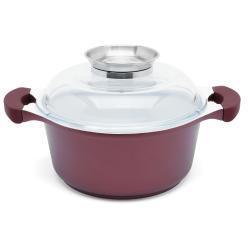 Zestaw trzech garnków i patelni ceramicznych z aromatyzerem Starke Pro Cobre 8 elementów