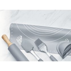 Akcesoria do pieczenia silikonowe zestaw Tadar Silico 6 elementów szary