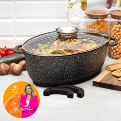 Brytfanna aluminiowa z aromatyzerem Konighoffer Pollo 8 l owalna