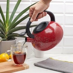 Czajnik nierdzewny Tadar Vita 2,5 l czerwony marble