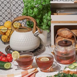 Czajnik tradycyjny na gaz i indukcję Konighoffer Mauro 3 l kremowy
