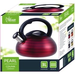Czajnik ze stali nierdzewnej Tadar Pearl Red 3 l czerwony