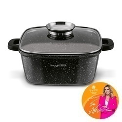 Garnek ceramiczny Konighoffer Kingstone 24 cm kwadratowy z aromatyzerem i 2 nakładki