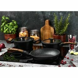 Garnek na indukcję non-stick z pokrywką Starke Pro Archie Wooden 1,6 l