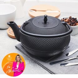 Imbryk do herbaty z zaparzaczem żeliwny Konighoffer Hanako 1,8 l czarny