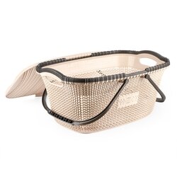 Kosz piknikowy Violet House Rattan 40 x 57 x 26 cm cappuccino