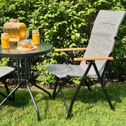 Krzesło ogrodowe turystyczne z torbą Tadar Outdoor 3 pozycje 59 x 67 x 100 cm