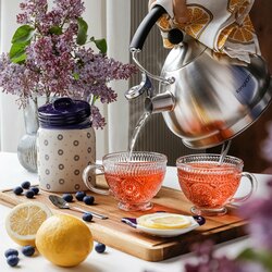 Kubki szklane filiżanki Tadar Laura 400 ml 6 sztuk
