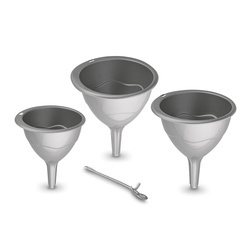 Lejki plastikowe Hega 16 cm 13 cm 11 cm srebrne