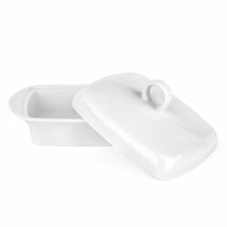 Maselniczka porcelanowa z pokrywką Lubiana 12,3 x 16,8 x 8,8 cm
