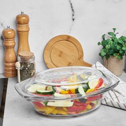 Naczynie żaroodporne owalne z pokrywą Termisil Grill&Drop 2,9 l