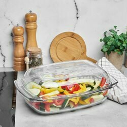 Naczynie żaroodporne prostokątne z pokrywą Termisil Grill&Drop 4,1 l