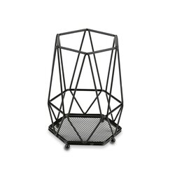 Ociekacz na sztućce Tadar Deco 12 x 11 x 16,5 cm czarny