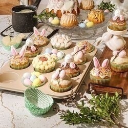 Papierowe papilotki do muffinek Tadar Zielone 60 sztuk mix wzorów