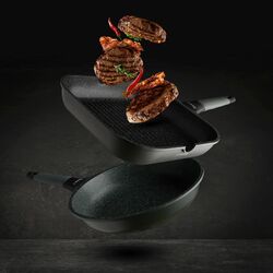 Patelnia grillowa marmurowa na indukcję Starke Pro Viridi 28 cm