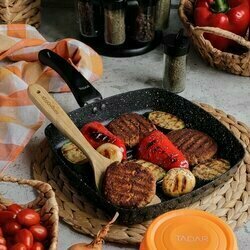 Patelnia grillowa marmurkowa Tadar Marmara Black 26 cm bez indukcji